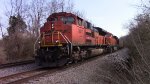 Tied down BNSF coal train